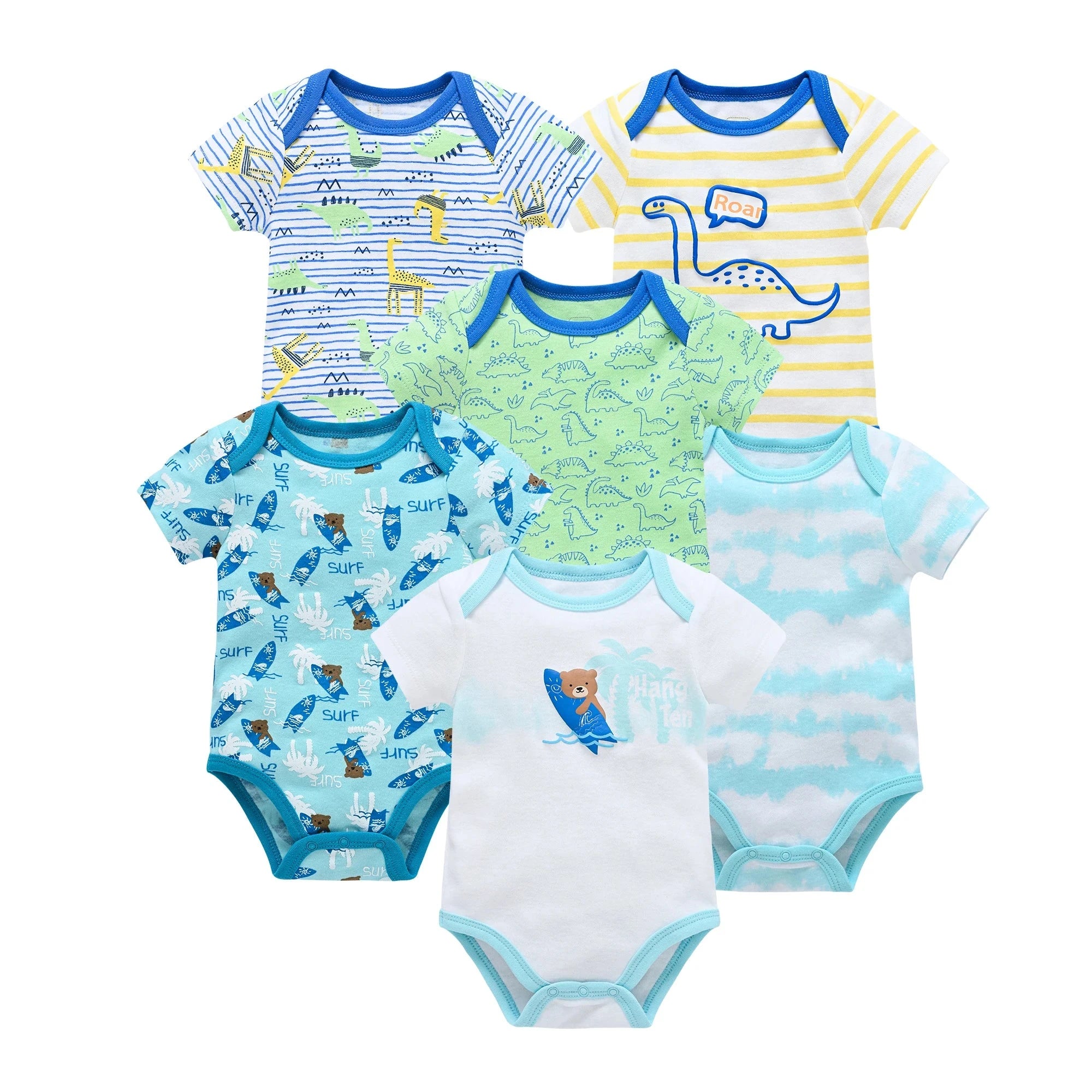 3/6 pcs a lot Baby Girls Clothes pour nouveaux Cotton Short Sleeve Girl Bodysuit 0-12 Months Newborn Boys Clothing Toddler Econic Blanks